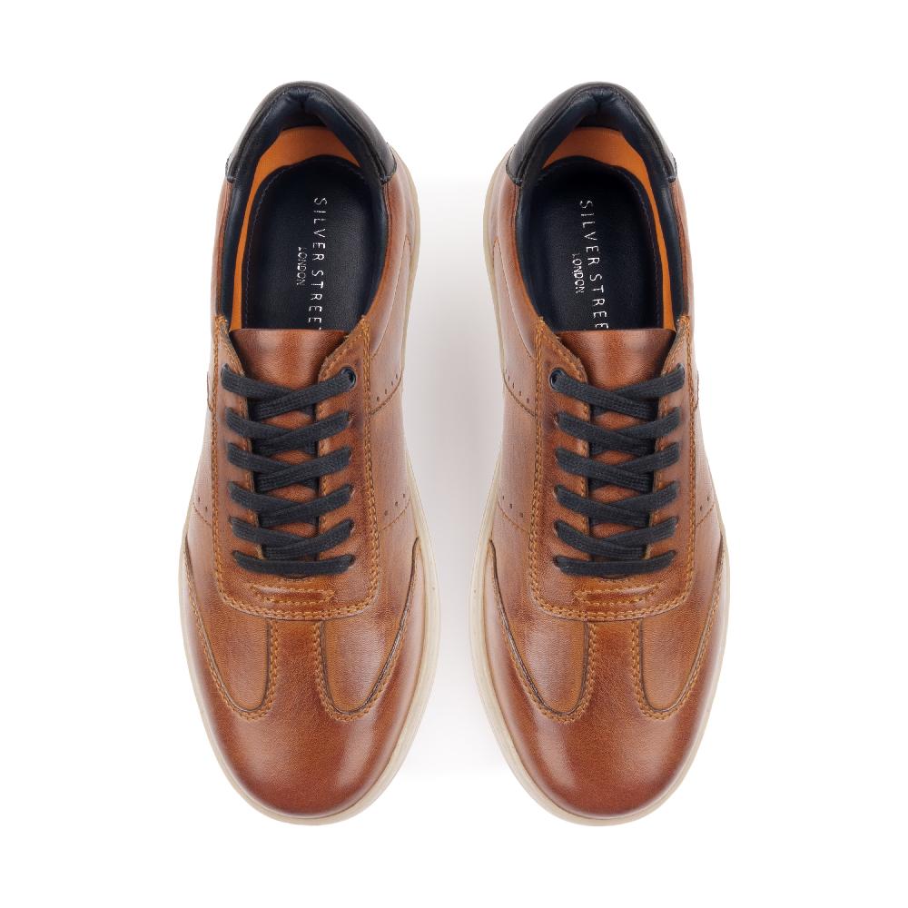 Silver Street London Leather Smart Casual Trainers