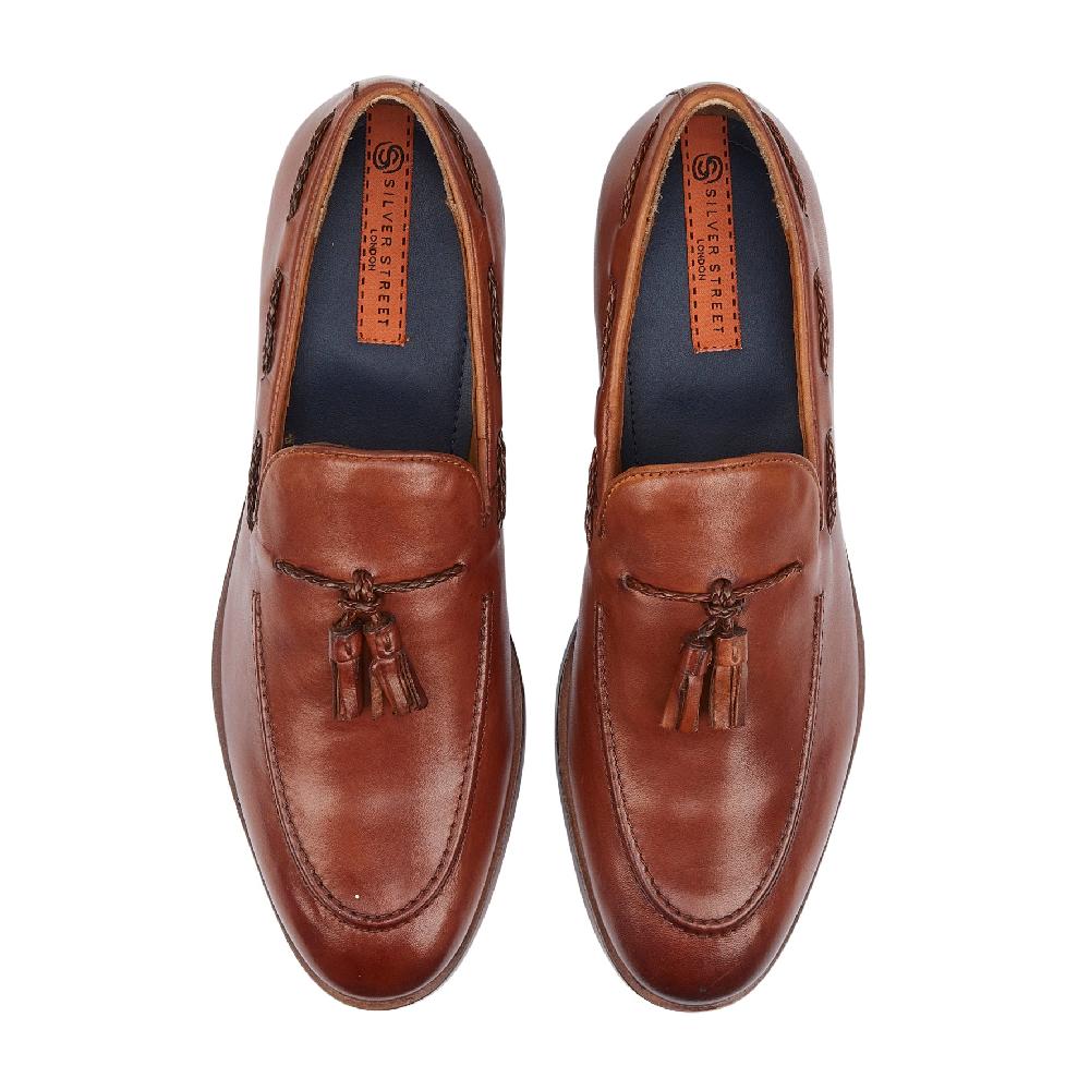 Silver Street London Leather Tassel Loafers