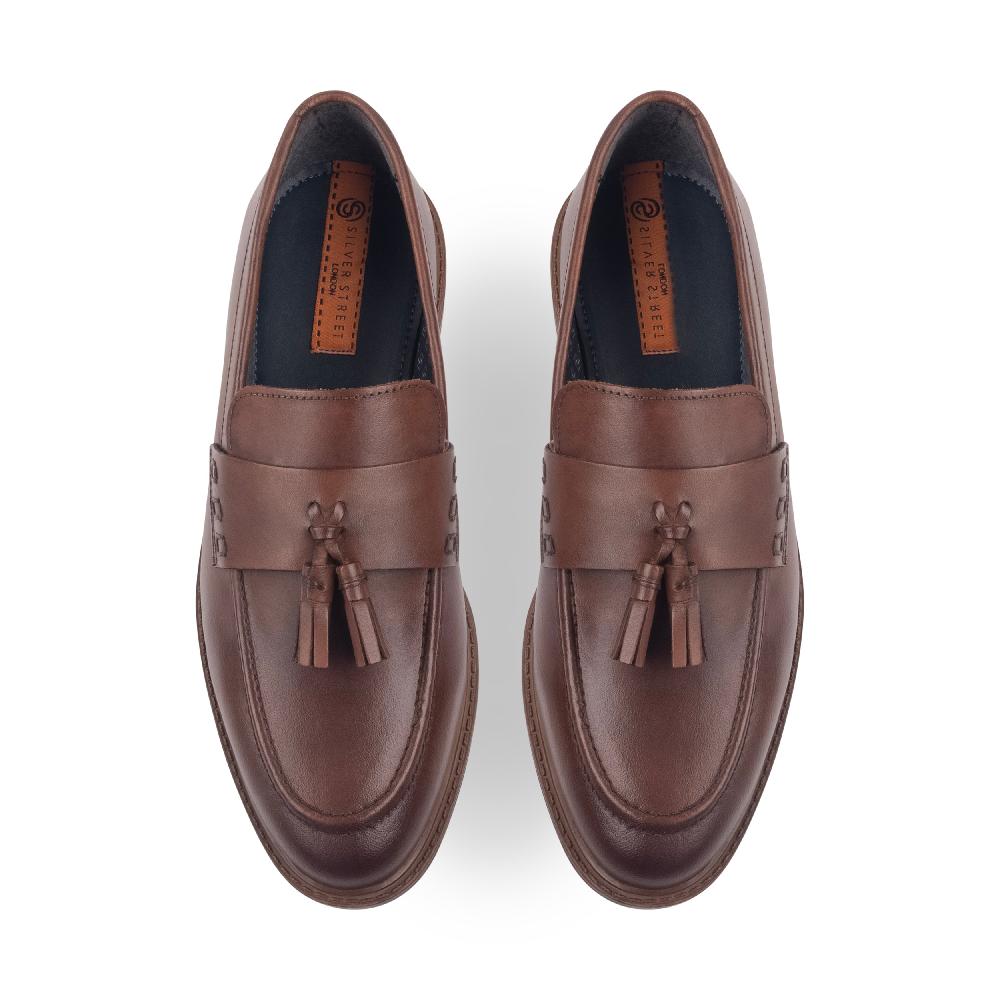 Silver Street London Leather Tassel Loafers