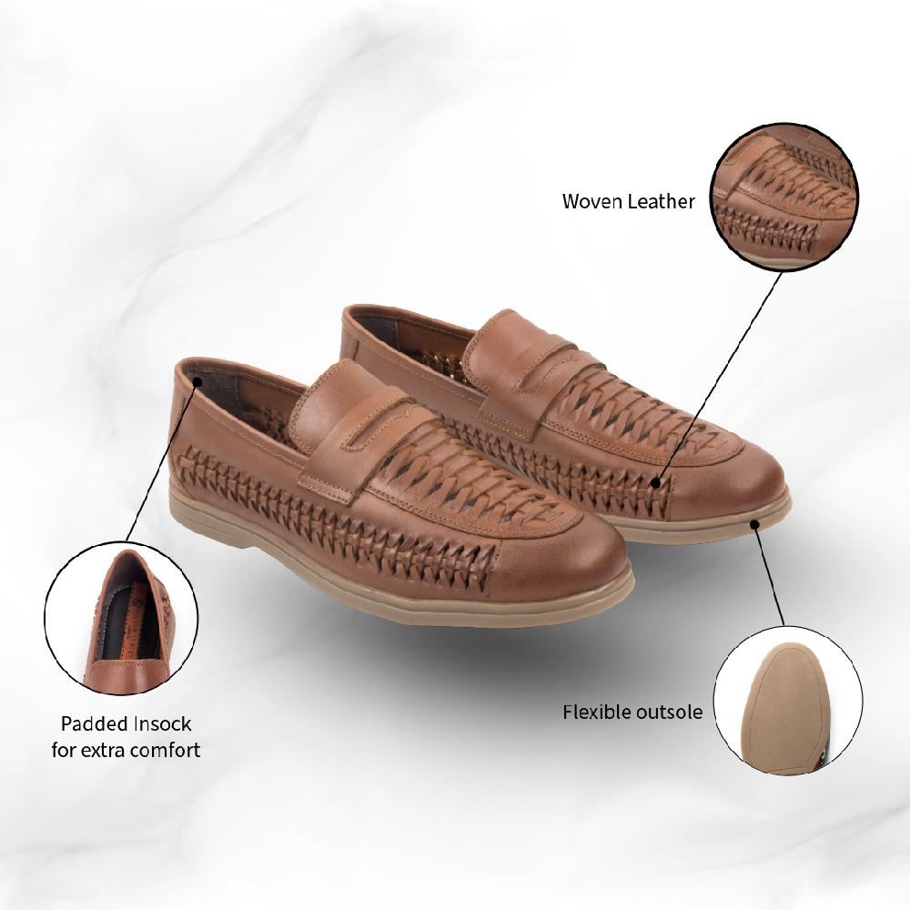 Silver Street London Leather Woven Loafers