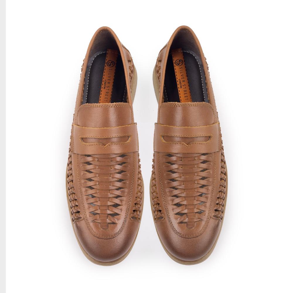 Silver Street London Leather Woven Loafers