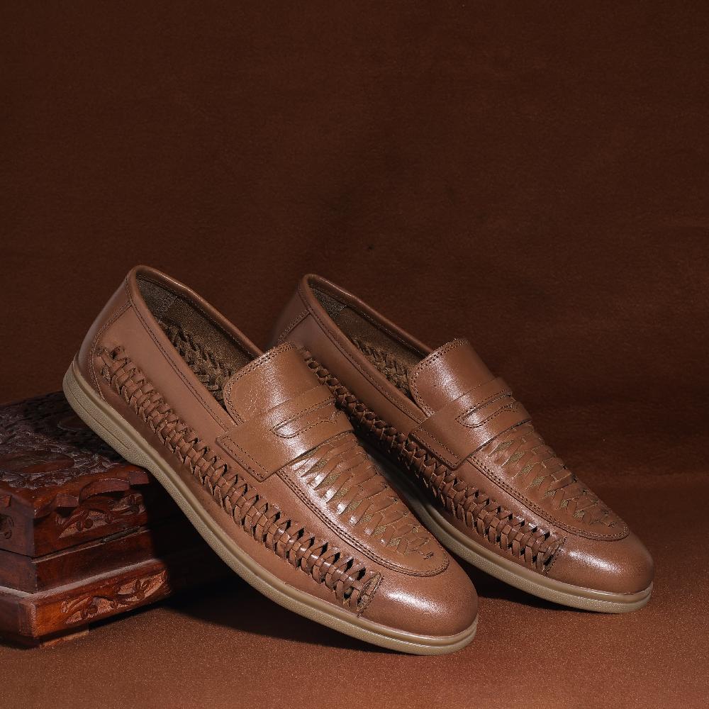 Silver Street London Leather Woven Loafers