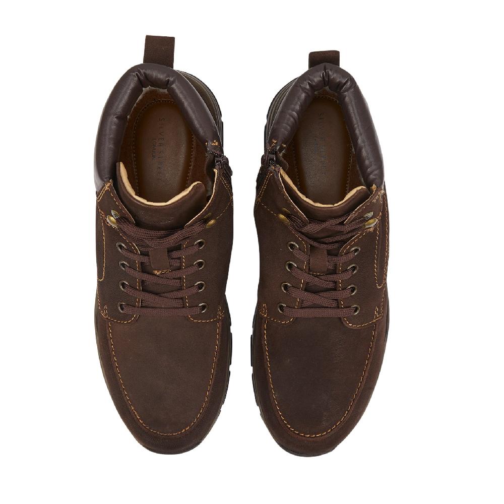 Silver Street London Nubuck Leather Lace Up Boots