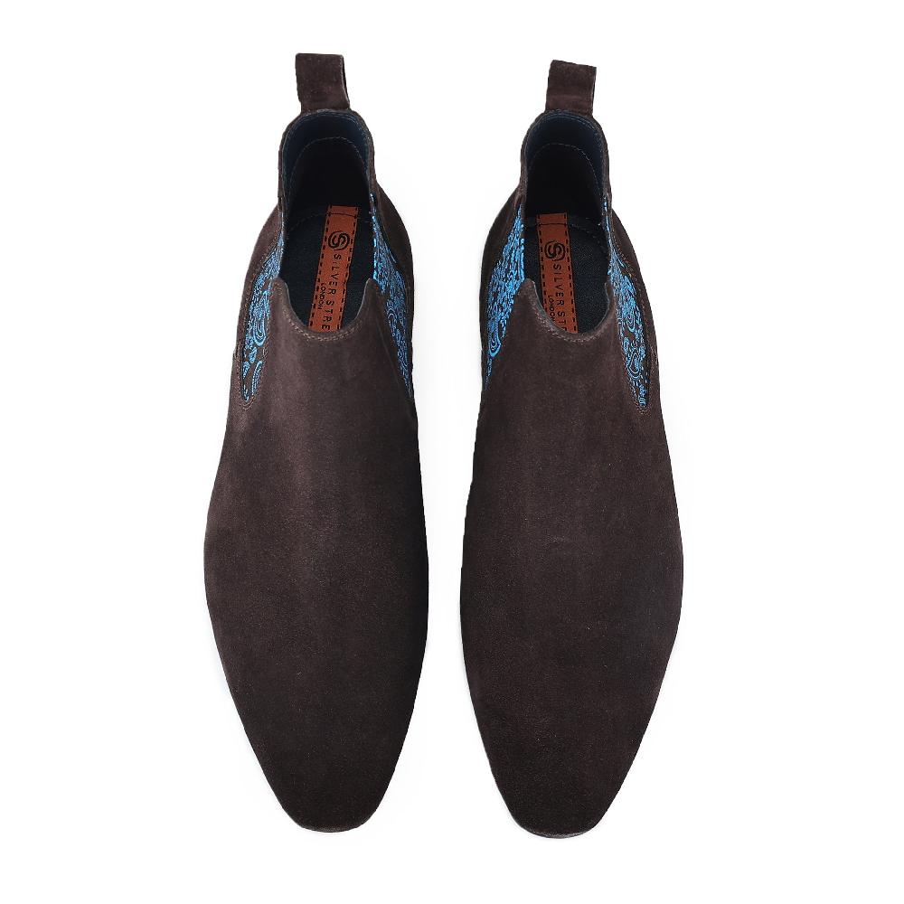 Silver Street London Suede Leather Chelsea Boots