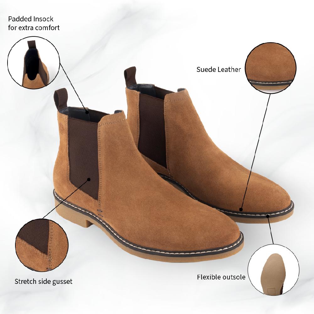 Silver Street London Suede Leather Chelsea Boots