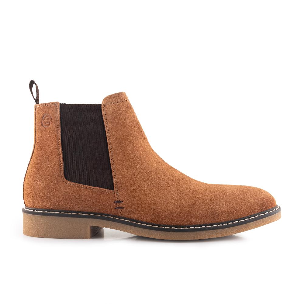 silver street london Suede Leather Chelsea Boots