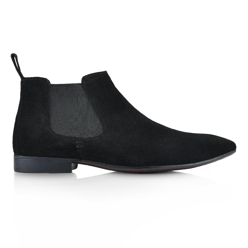 silver street london Suede Leather Chelsea Boots