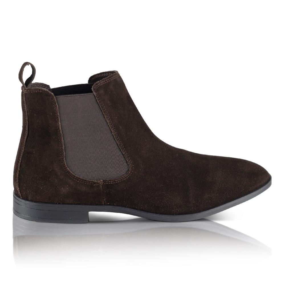 silver street london Suede Leather Chelsea Boots
