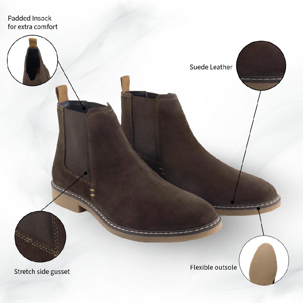 Silver Street London Suede Leather Chelsea Boots