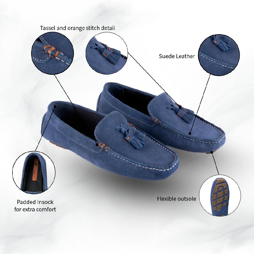 Silver Street London Suede Leather Driving Loafers