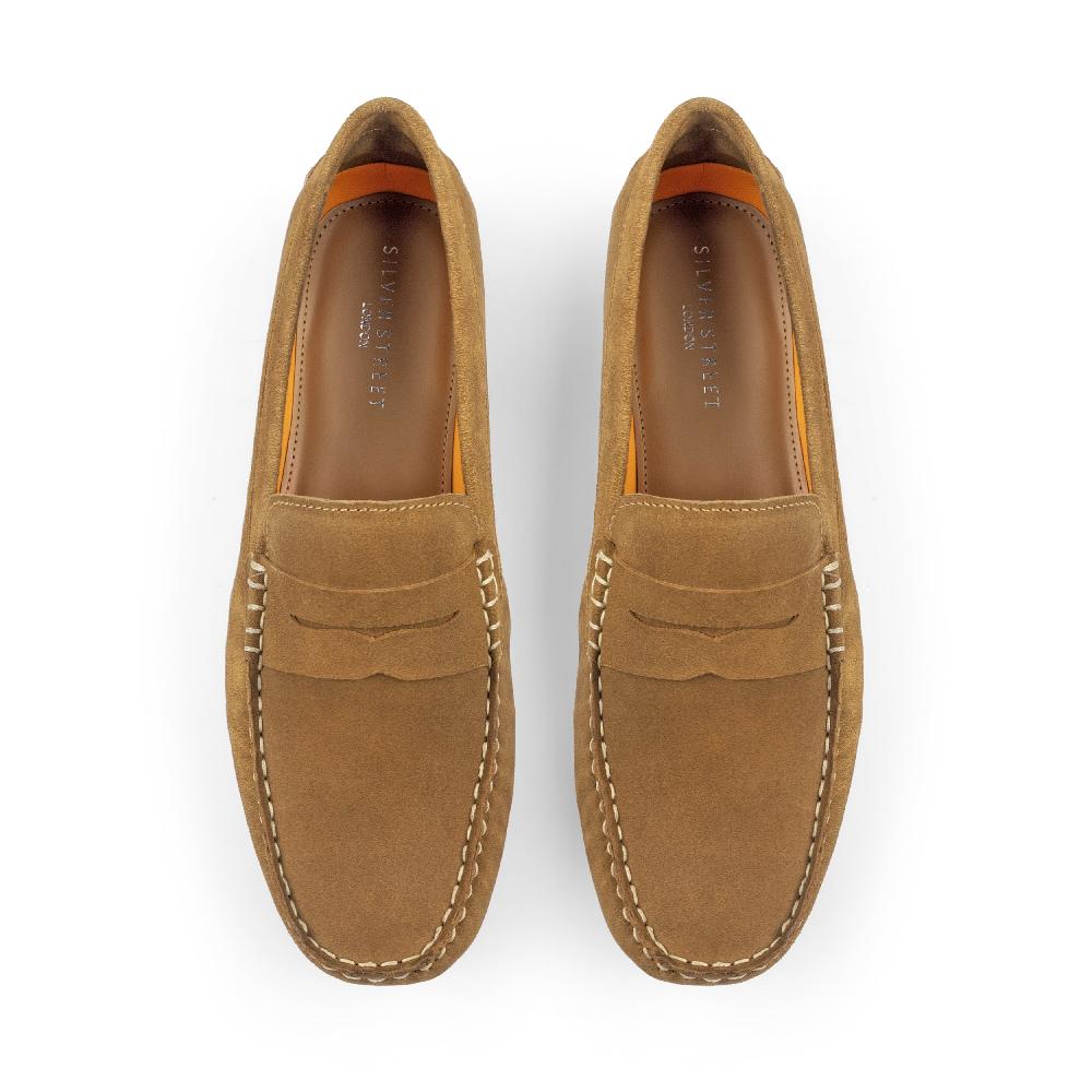 Silver Street London Suede Leather Driving Loafers