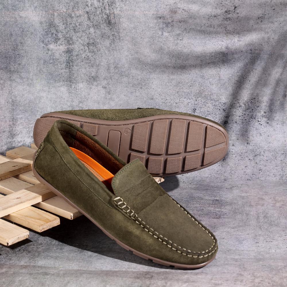 Silver Street London Suede Leather Driving Loafers