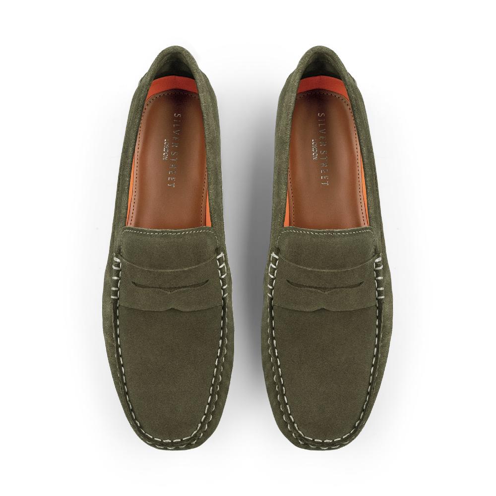 Silver Street London Suede Leather Driving Loafers