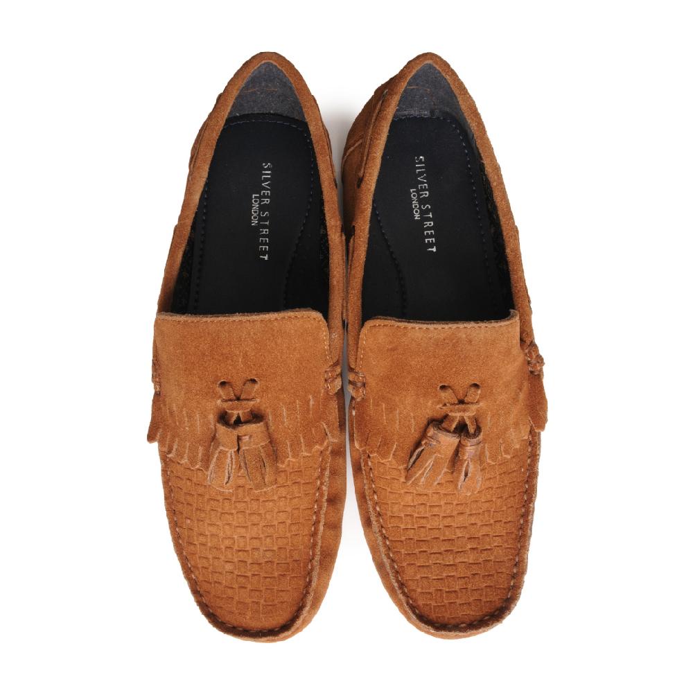 Silver Street London Suede Leather Driving Loafers