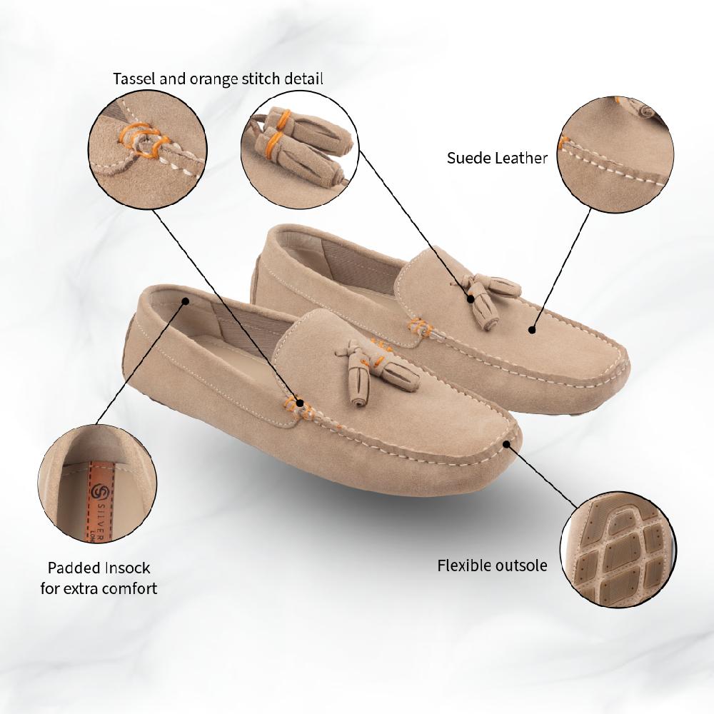 Silver Street London Suede Leather Driving Loafers