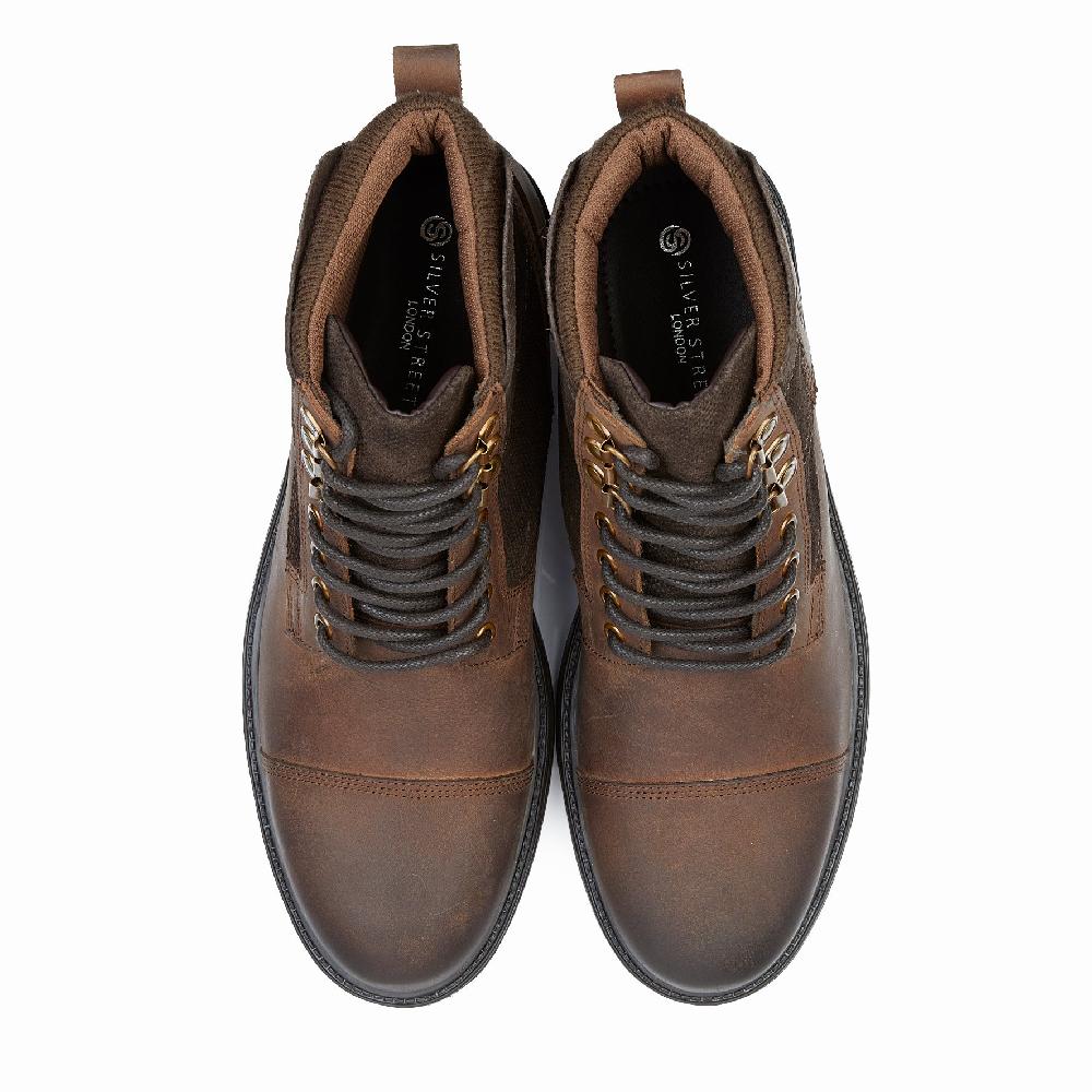 Silver Street London Suede Leather Lace Up Boots