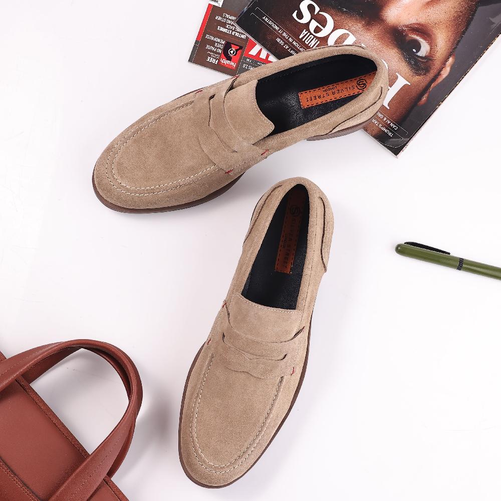 Silver Street London Suede Leather Penny Loafers