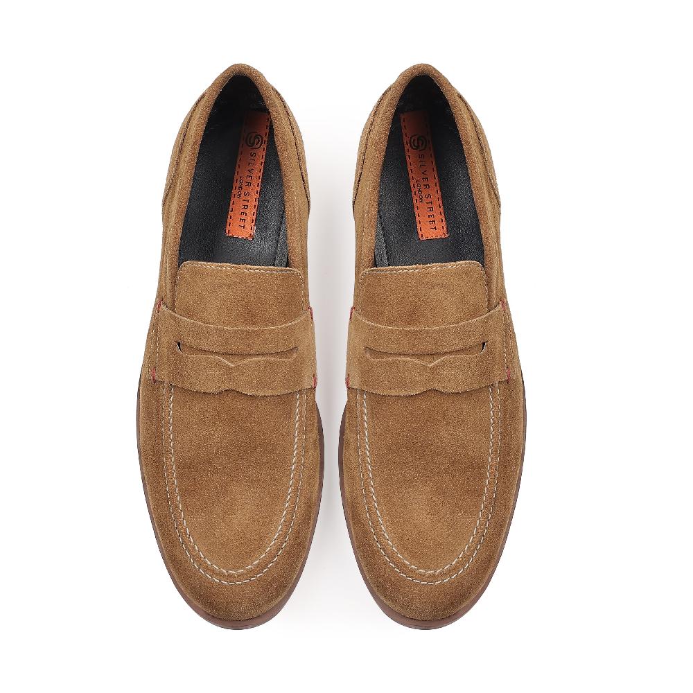 Silver Street London Suede Leather Penny Loafers