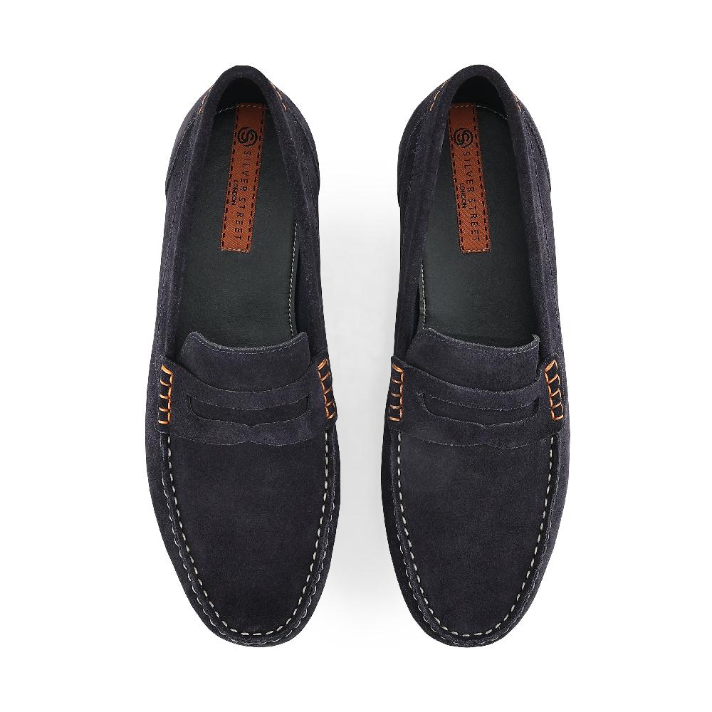 Silver Street London Suede Leather Penny Loafers