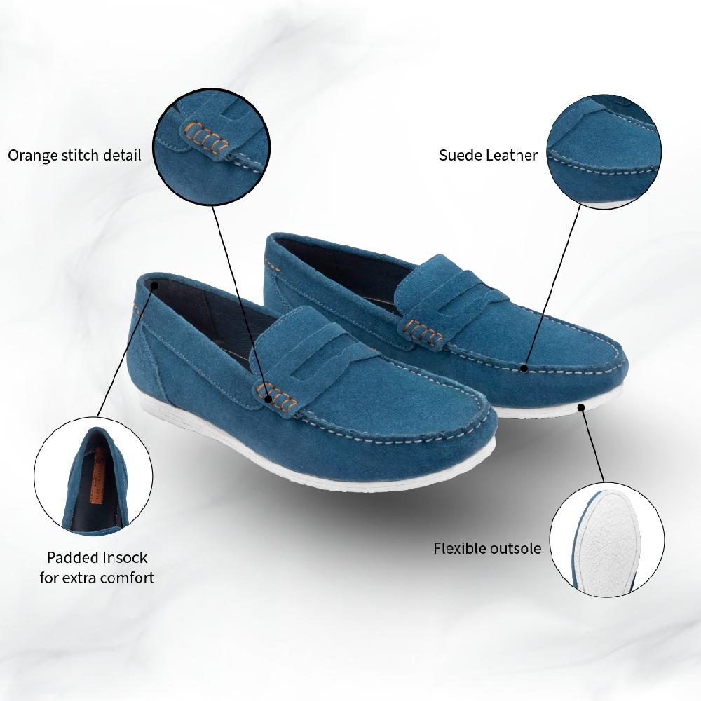 Silver Street London Suede Leather Penny Loafers