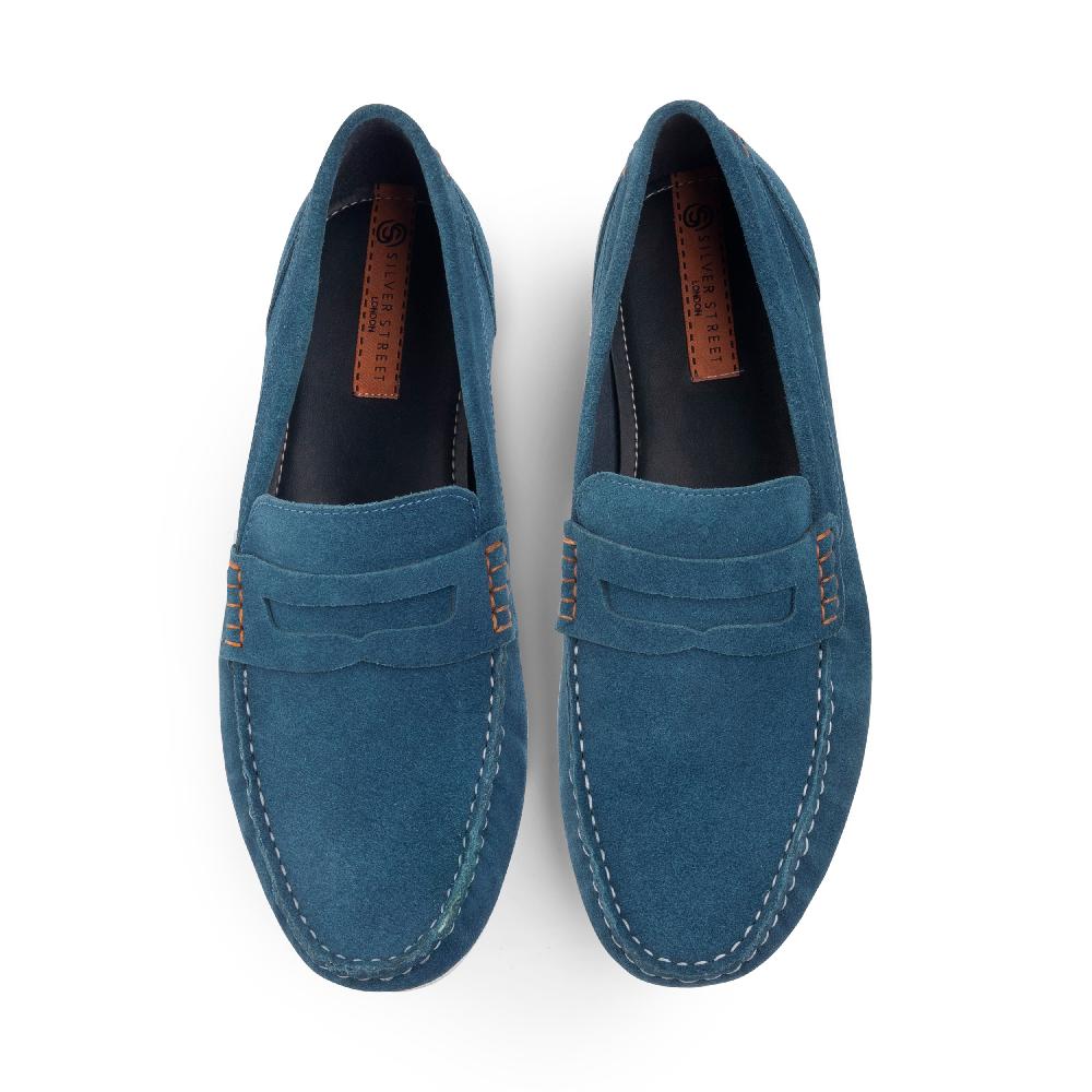 Silver Street London Suede Leather Penny Loafers