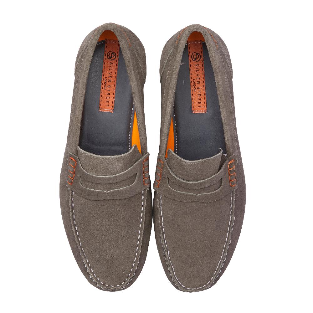 Silver Street London Suede Leather Penny Loafers
