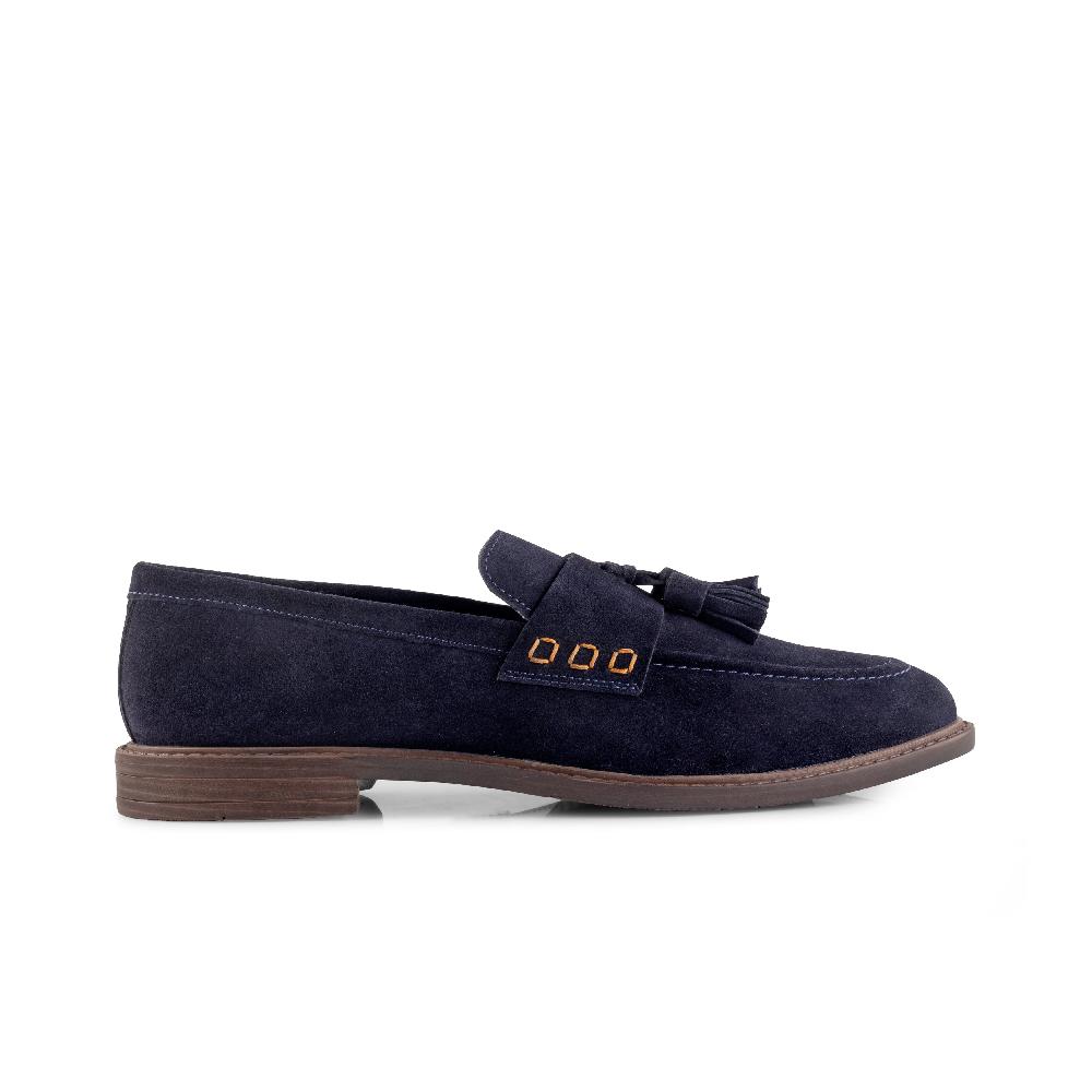 silver street london Suede Leather Tassel Loafers
