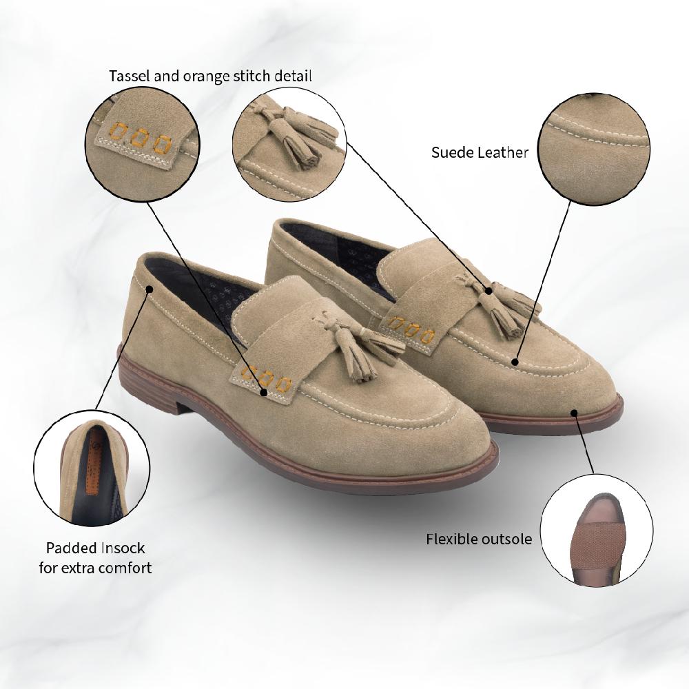 Silver Street London Suede Leather Tassel Loafers