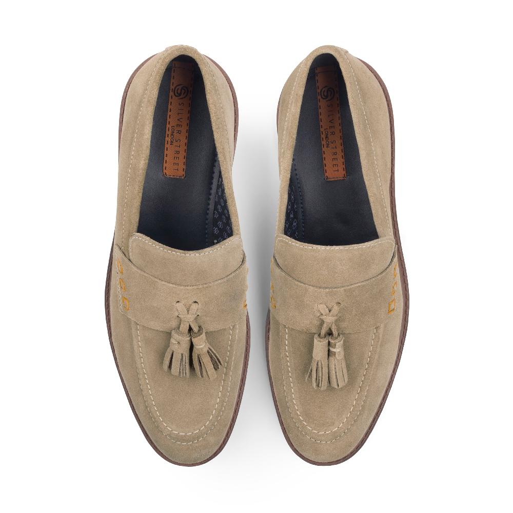 Silver Street London Suede Leather Tassel Loafers
