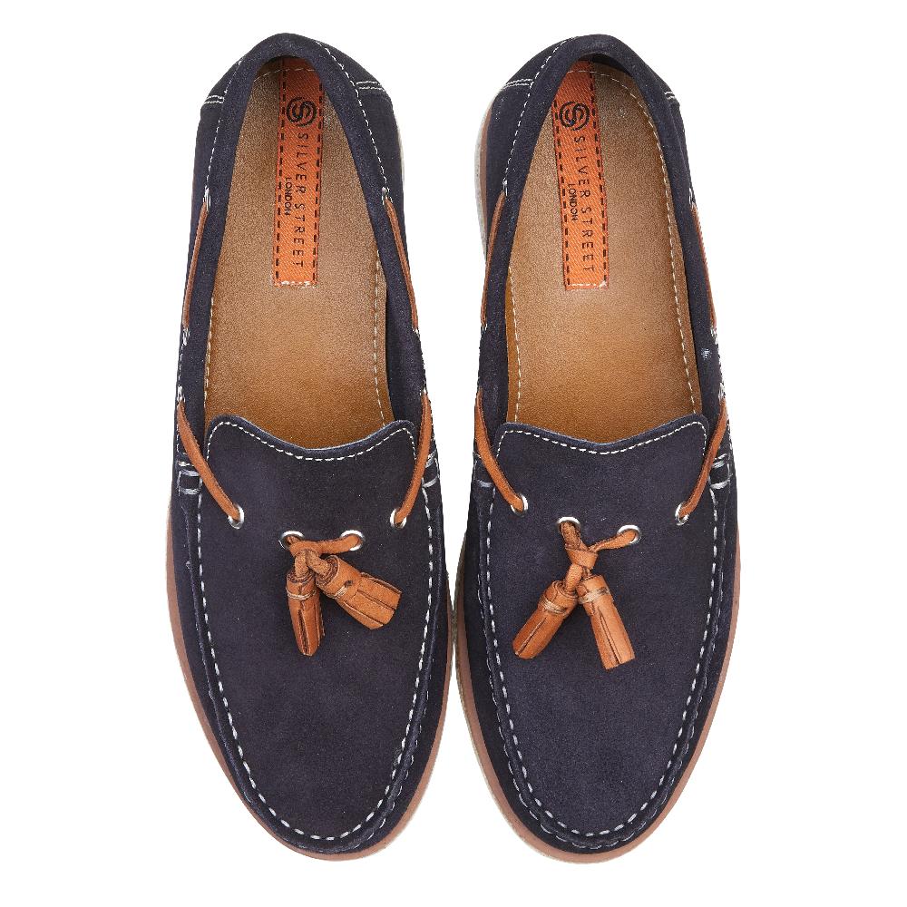 Silver Street London Suede Leather Tassel Loafers