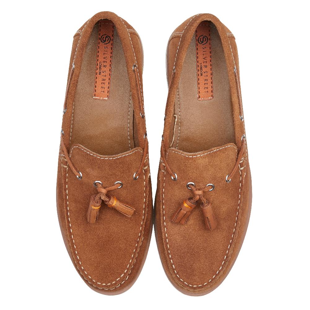 Silver Street London Suede Leather Tassel Loafers