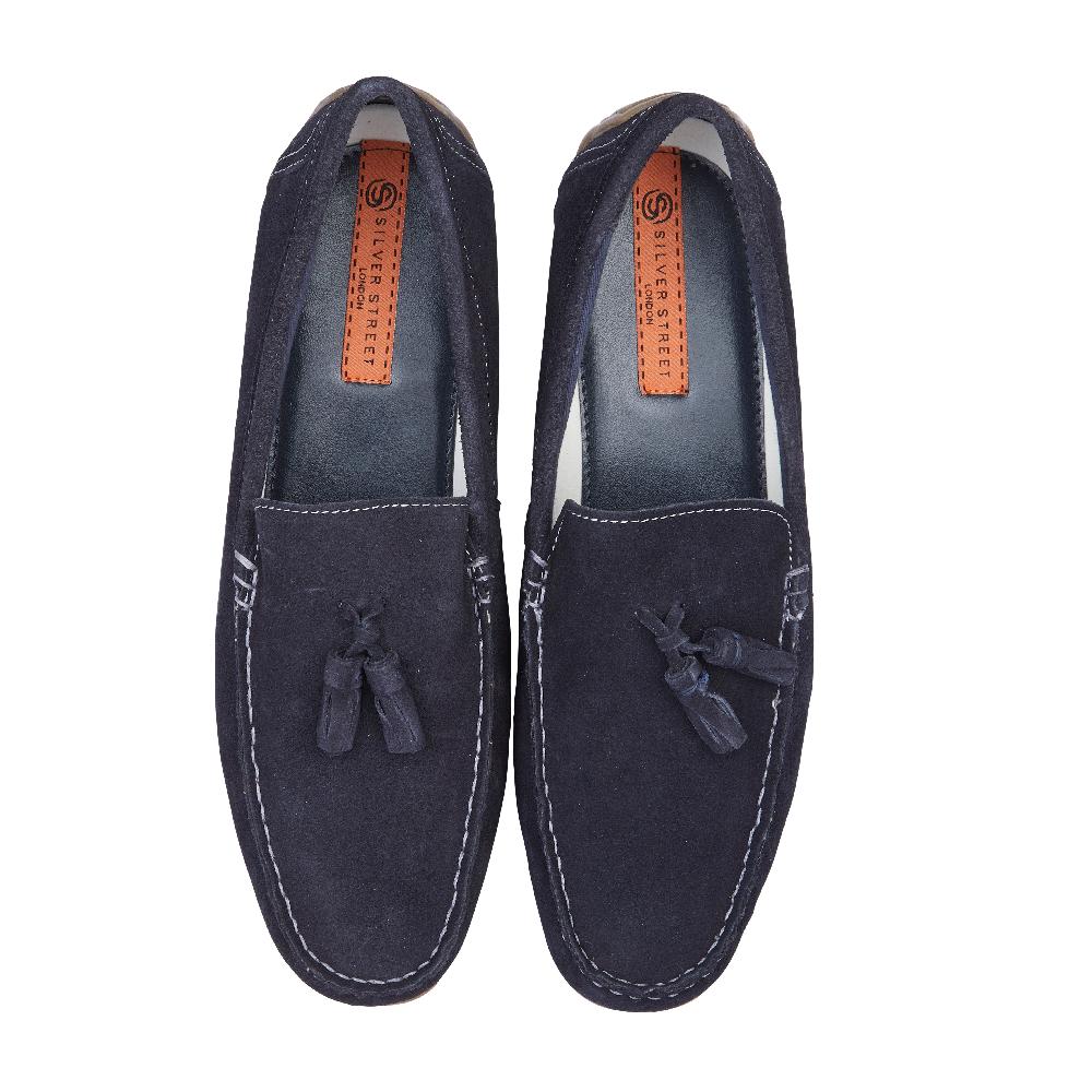Silver Street London Suede Leather Tassel Loafers