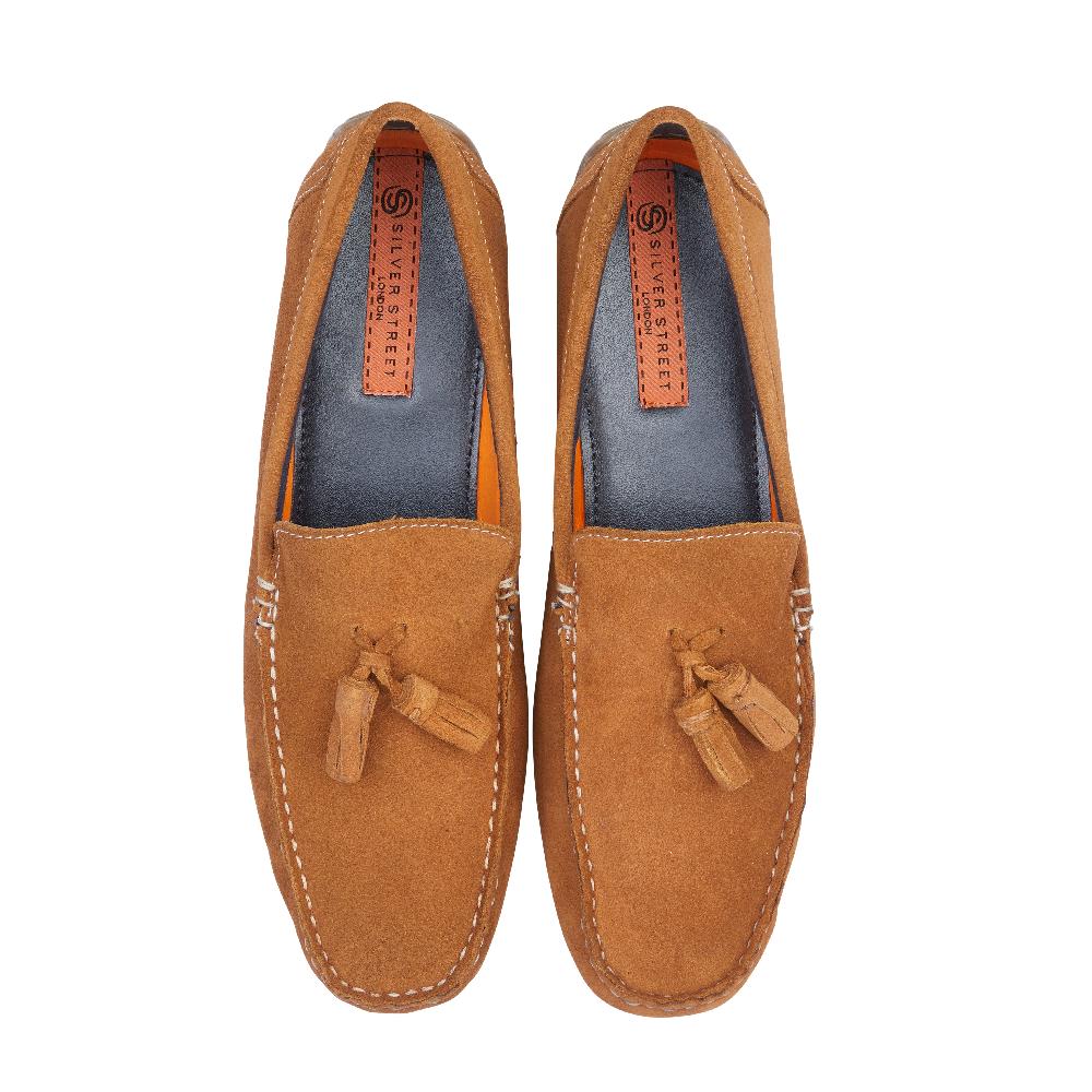 Silver Street London Suede Leather Tassel Loafers