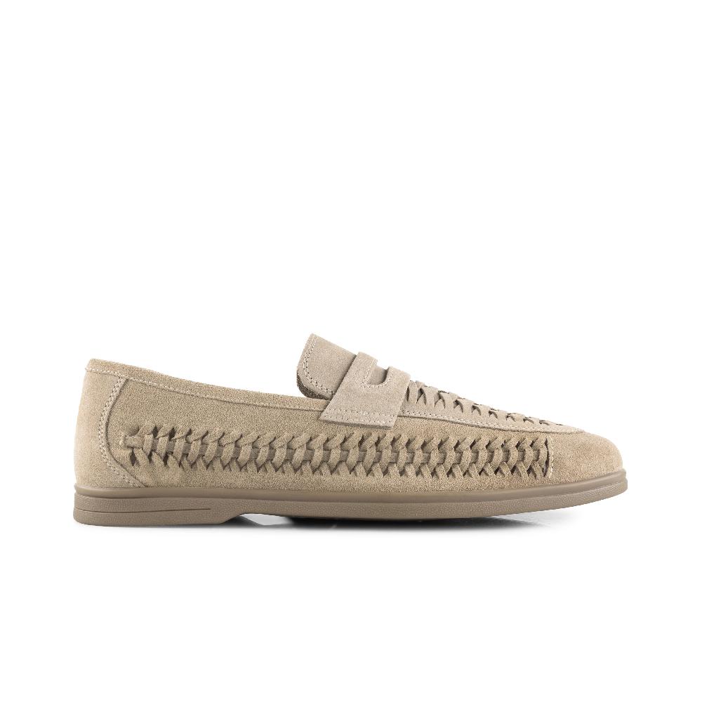 silver street london Suede Leather Woven Loafers
