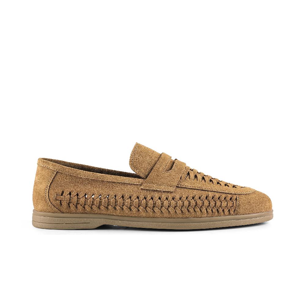 silver street london Suede Leather Woven Loafers