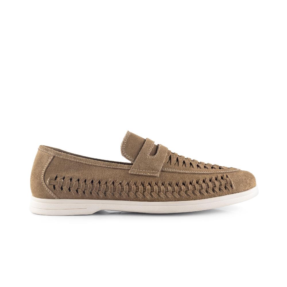 silver street london Suede Leather Woven Loafers