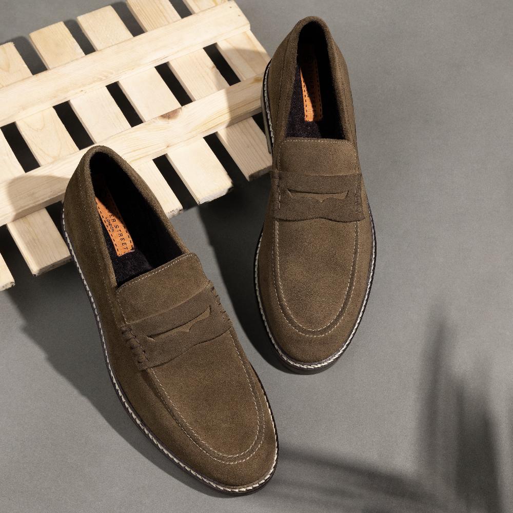 Silver Street London Suede Penny Loafers