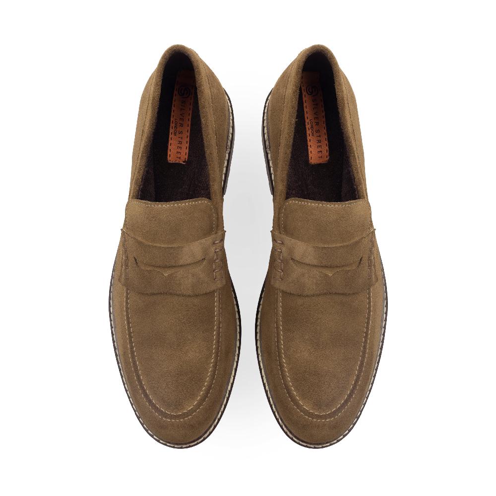 Silver Street London Suede Penny Loafers