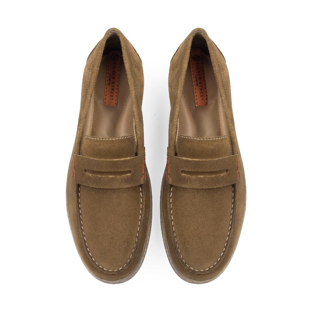 Silver Street London Suede Penny Loafers