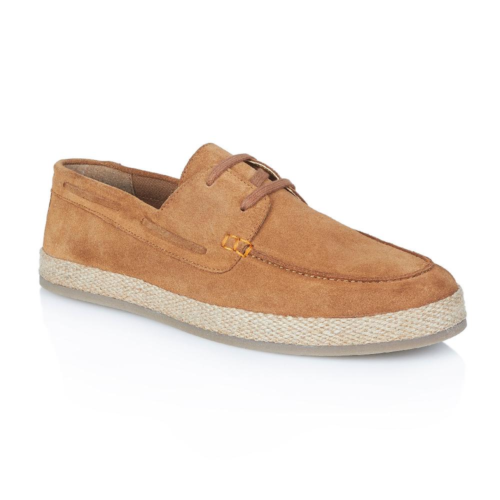Silver Street London Suede Leather Lace Up Boat Shoes