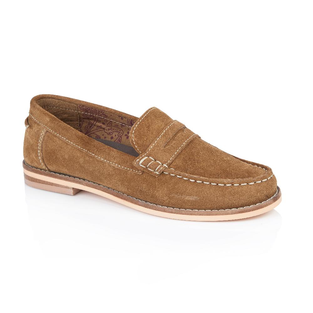Silver Street London Suede Leather Slip On Deck Shoes