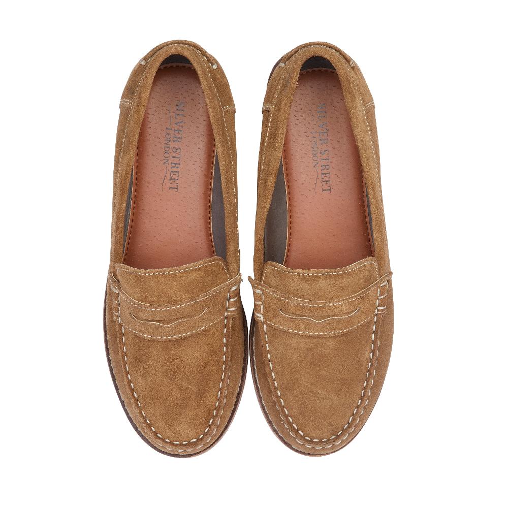 Silver Street London Suede Leather Slip On Deck Shoes
