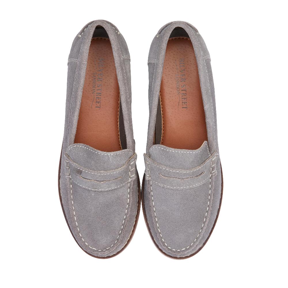 Silver Street London Suede Leather Slip On Deck Shoes