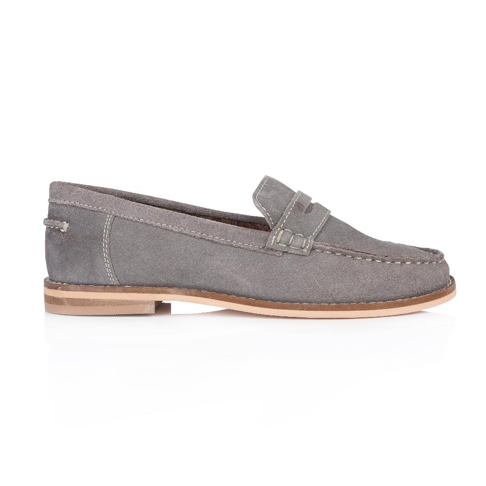 silver street london Suede Leather Slip On Deck Shoes