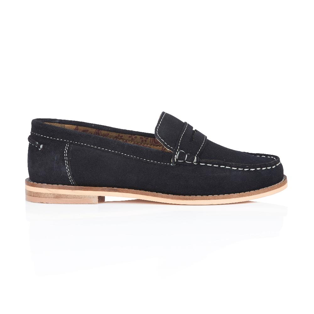 silver street london Suede Leather Slip On Deck Shoes