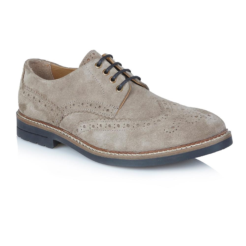 Silver Street London Suede Leather Smart Casual Brogue Shoes