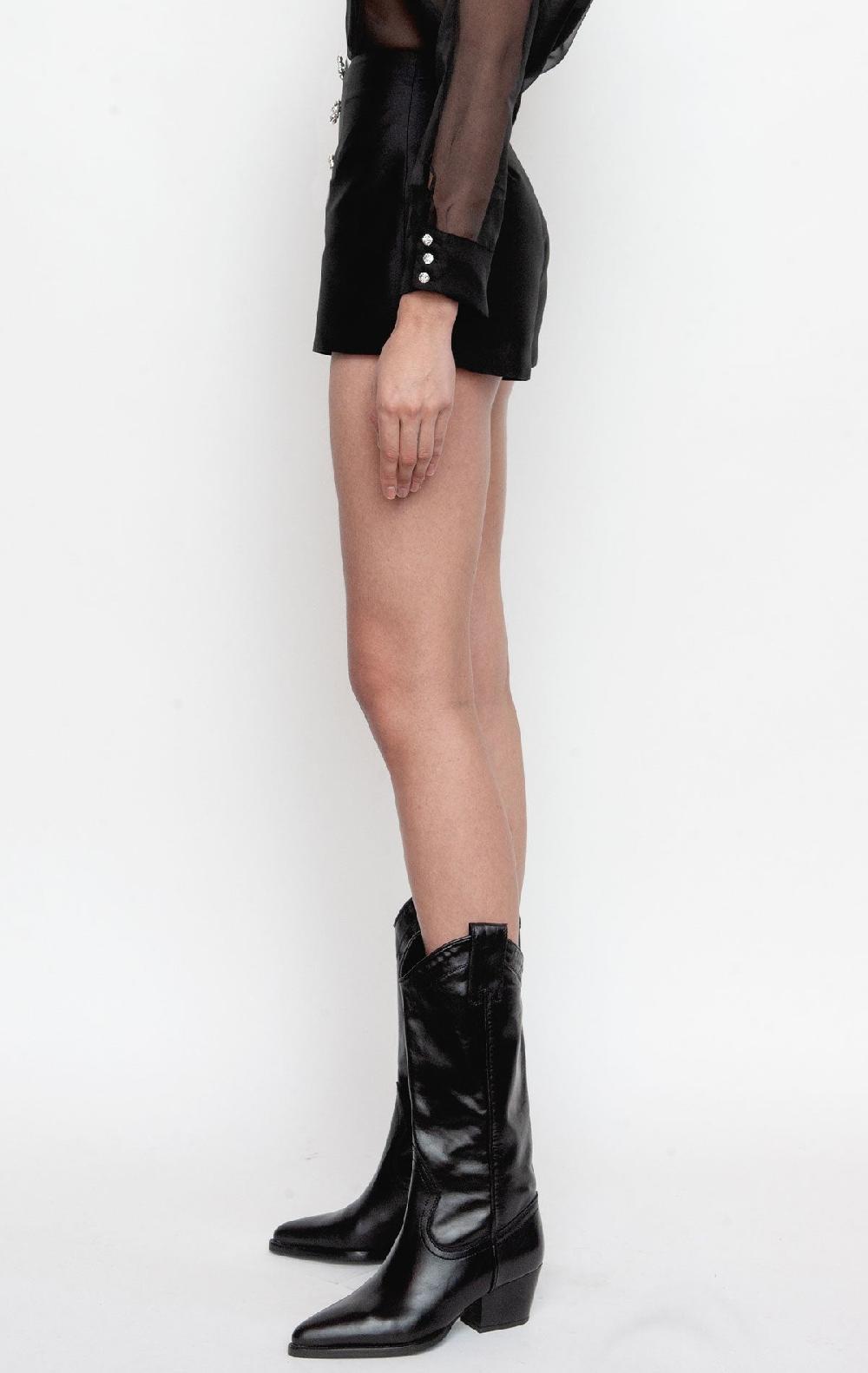 Silvia Astore Abigail Short Pants Black Mikado