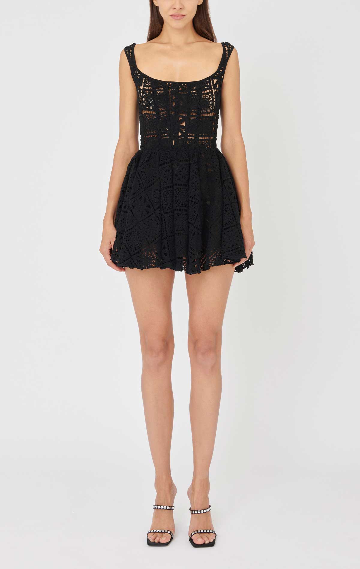 silvia astore Annie Dress Black Crochet