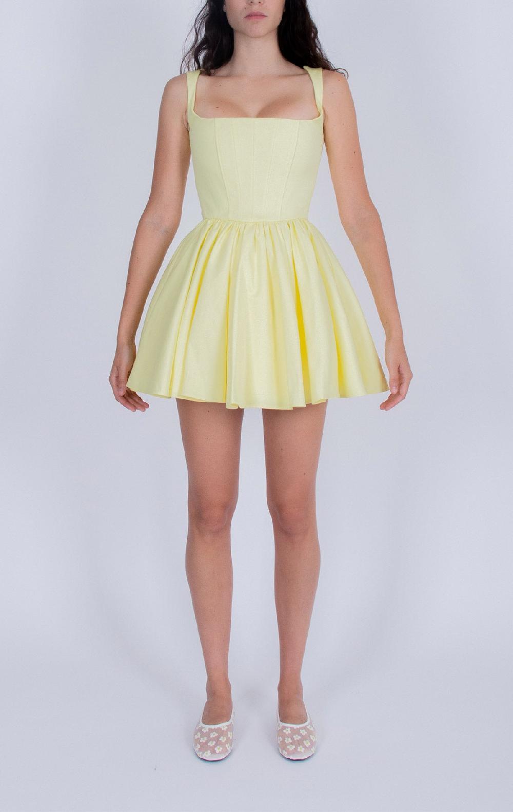 silvia astore Annie Dress Cotton Yellow