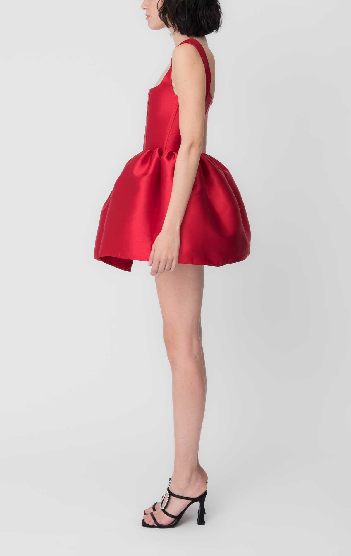 Silvia Astore Annie Dress Red Mikado